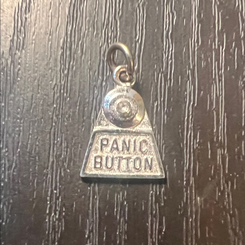 925 Sterling Silver Panic Button Charm